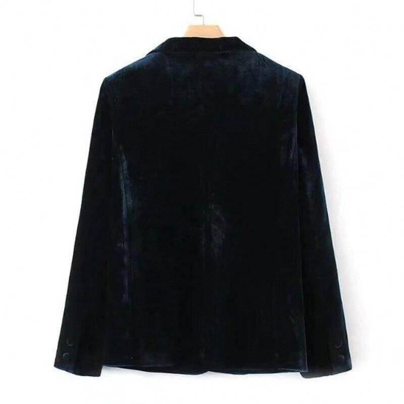 1-Button Velvet Blazer Women - Suit Jacket - Velvet Blazer - LeStyleParfait