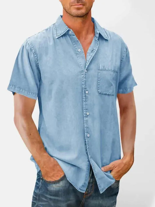 1-pocket-casual-denim-shirt-for-men-denim-shirt-lestyleparfait-1 - LeStyleParfait