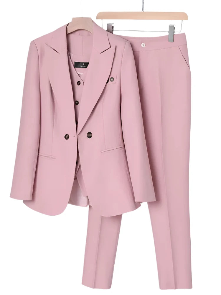 3-Piece Set Women Pant Suit, Formal Pantsuit - Pantsuit - LeStyleParfait