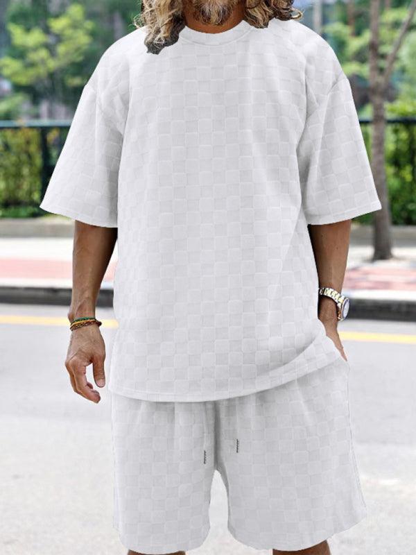 Men's Checkerboard Leisure Two-Piece-LeStyleParfait