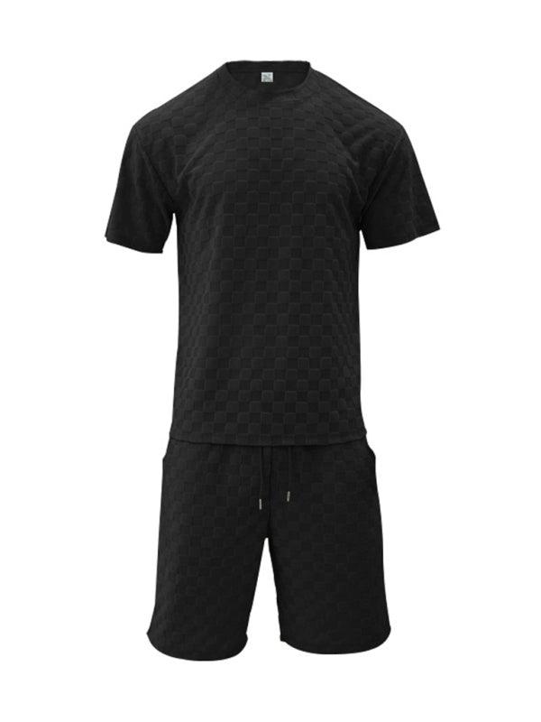 Men's Checkerboard Leisure Two-Piece-LeStyleParfait