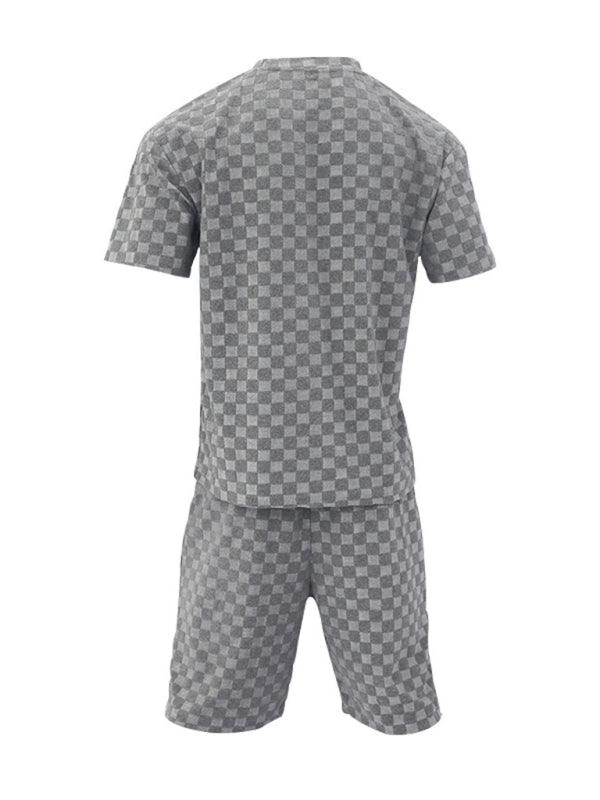 Men's Checkerboard Leisure Two-Piece-LeStyleParfait