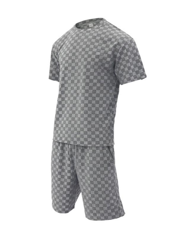 Men's Checkerboard Leisure Two-Piece-LeStyleParfait