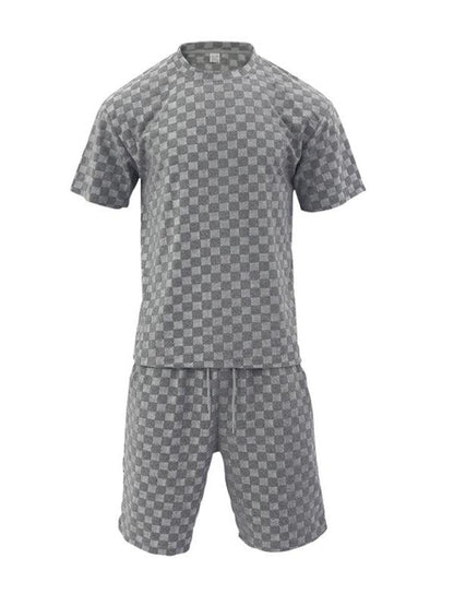 Men's Checkerboard Leisure Two-Piece-LeStyleParfait