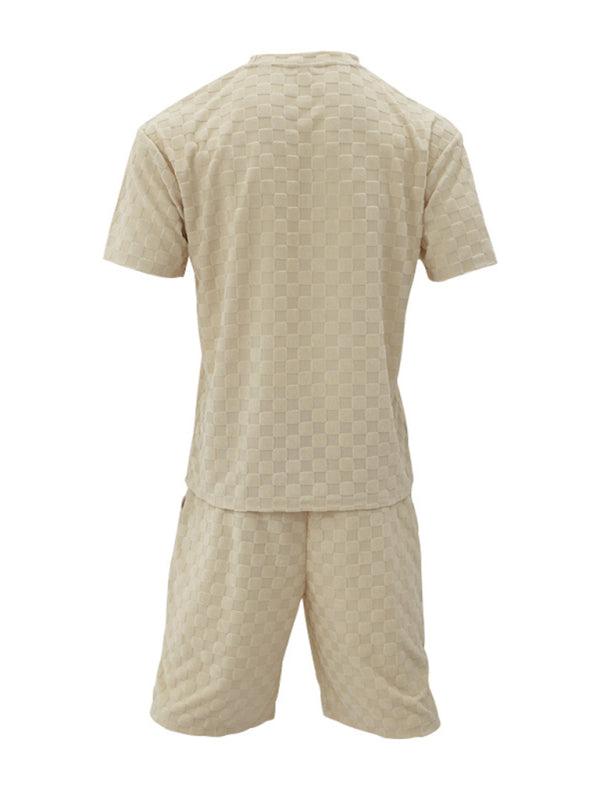 Men's Checkerboard Leisure Two-Piece-LeStyleParfait