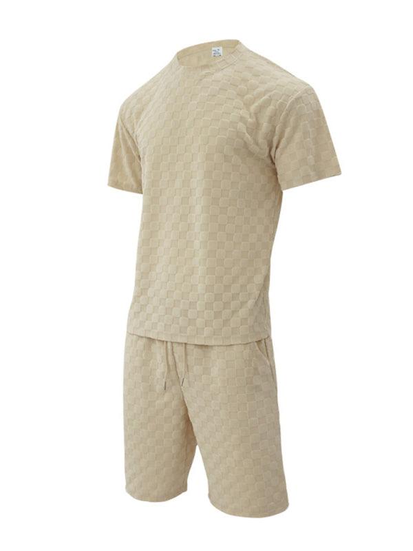 Men's Checkerboard Leisure Two-Piece-LeStyleParfait