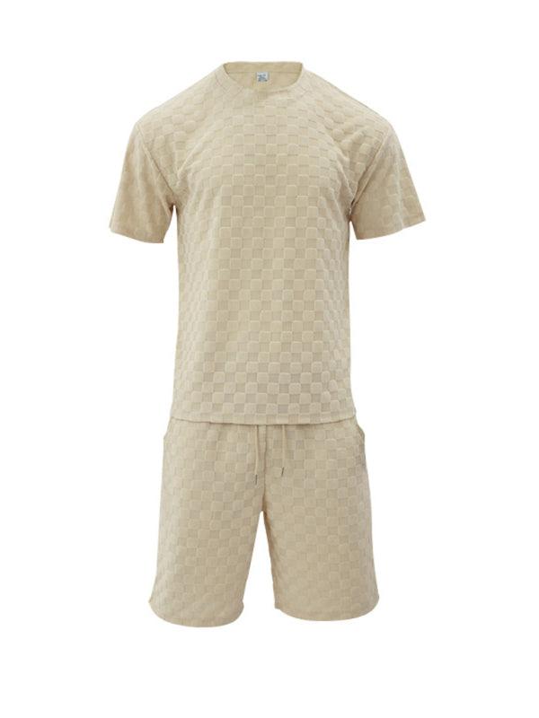 Men's Checkerboard Leisure Two-Piece-LeStyleParfait