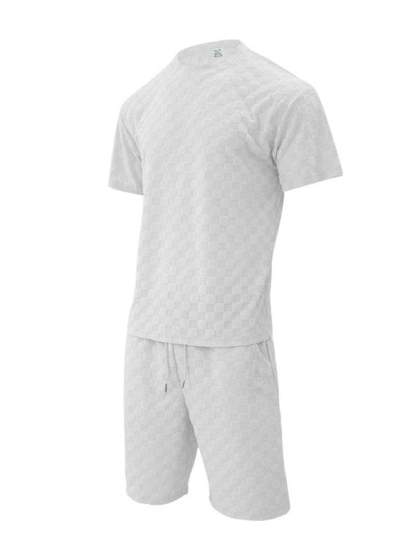 Men's Checkerboard Leisure Two-Piece-LeStyleParfait