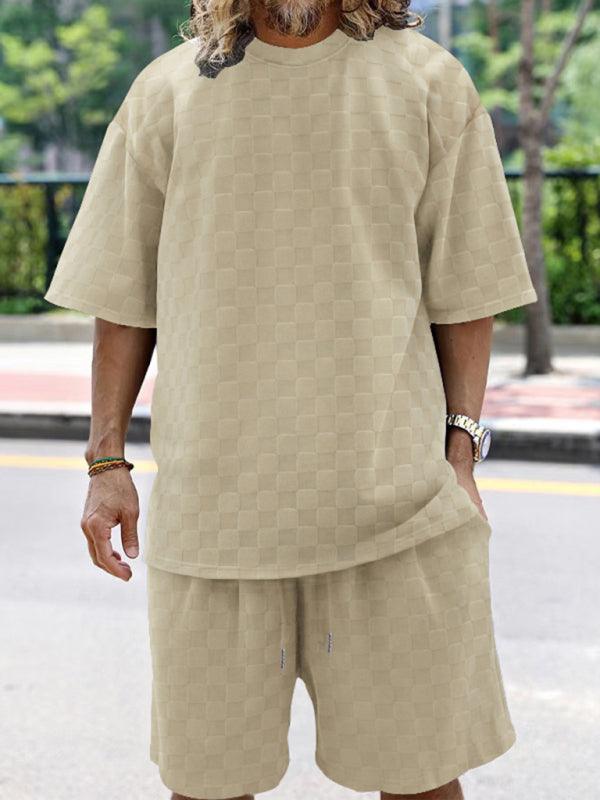 Men's Checkerboard Leisure Two-Piece-LeStyleParfait