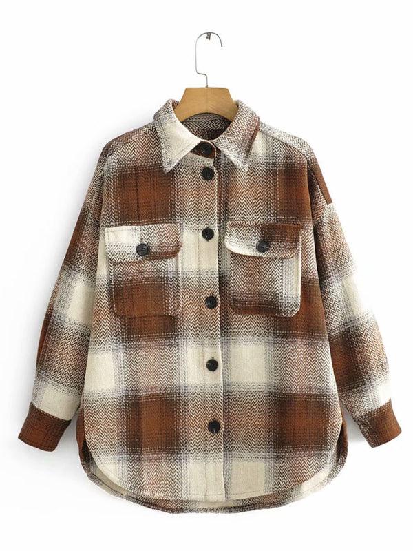 Woolen Women's Check Winter Shirt