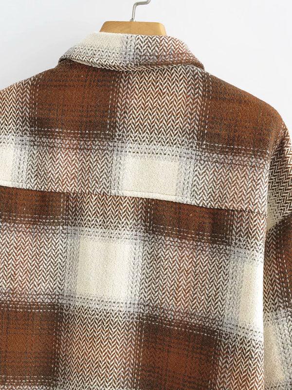 Woolen Women's Check Winter Shirt