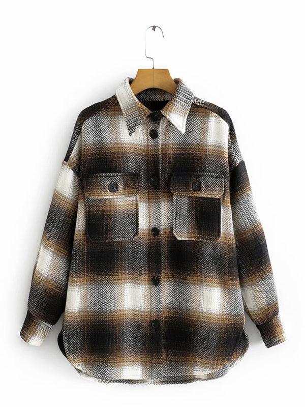 Woolen Women's Check Winter Shirt