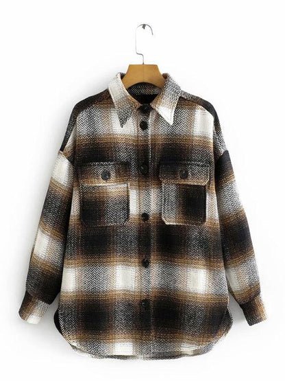 Woolen Women's Check Winter Shirt