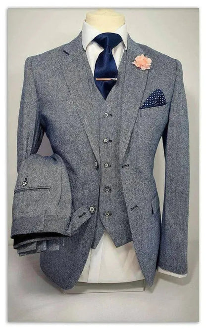 always-ready-grey-three-piece-suit-tweed-suit-lestyleparfait-2 - LeStyleParfait