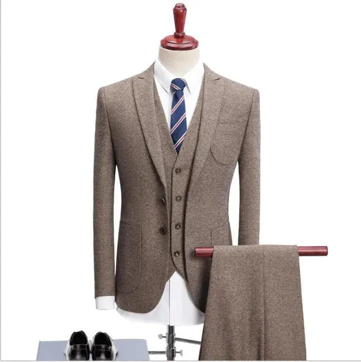 Big Business Tweed 3 Piece Suit - Tweed Suit - LeStyleParfait