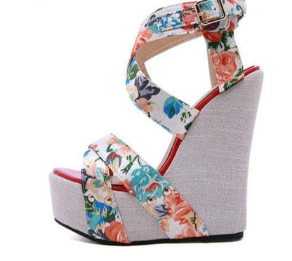 Block Heel Wedge Sandal Shoes - Wedge Shoes - LeStyleParfait