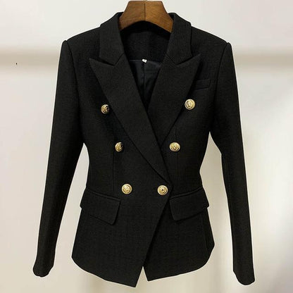 Boardroom Blazer Women - Casual - Plain-Solid - Double-Breasted Blazer - LeStyleParfait