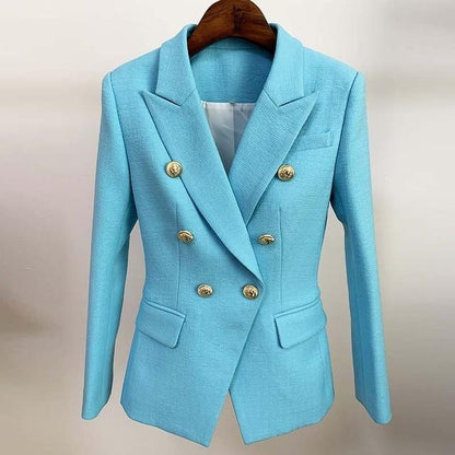 Boardroom Blazer Women - Casual - Plain-Solid - Double-Breasted Blazer - LeStyleParfait