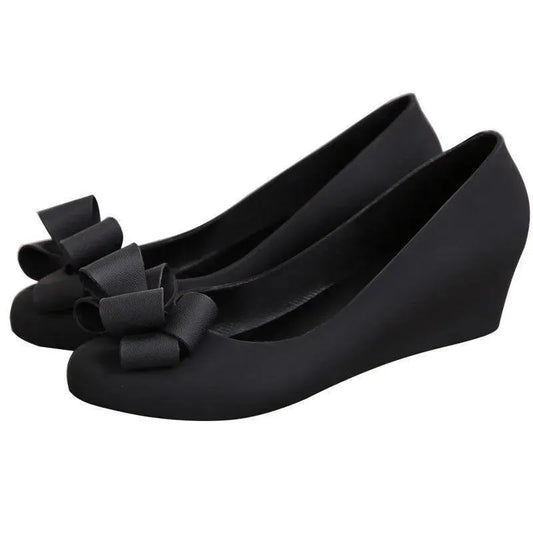 Bowtie Pumps Wedge Shoes - Wedge Shoes - LeStyleParfait