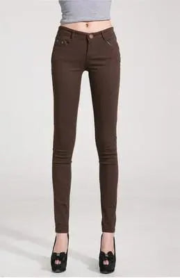 Brown Women Skinny Jeans - Women Jeans - LeStyleParfait