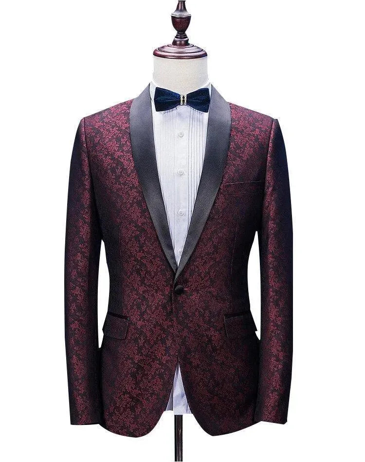 Capable Man Tuxedo Jacquard Suit - Tuxedo Suit - LeStyleParfait