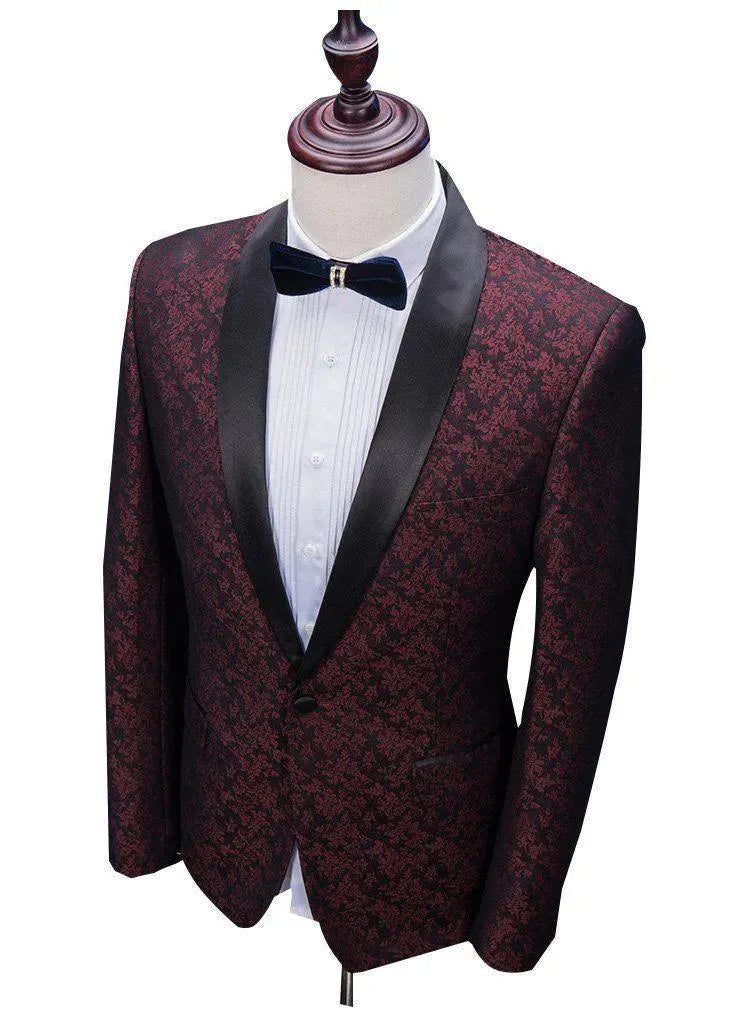 Capable Man Tuxedo Jacquard Suit - Tuxedo Suit - LeStyleParfait