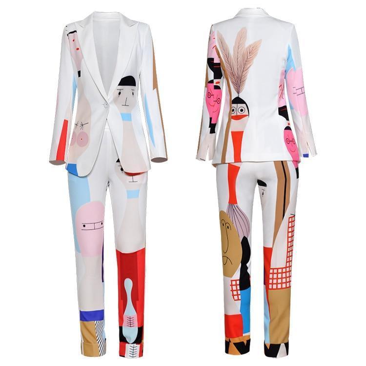 Cartoon Print Women Pantsuit - Pantsuit - LeStyleParfait