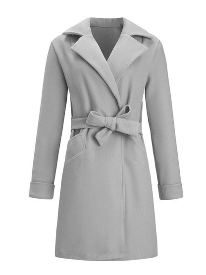 Casual Belted Women Wrap Coat-women-coat-LeStyleParfait