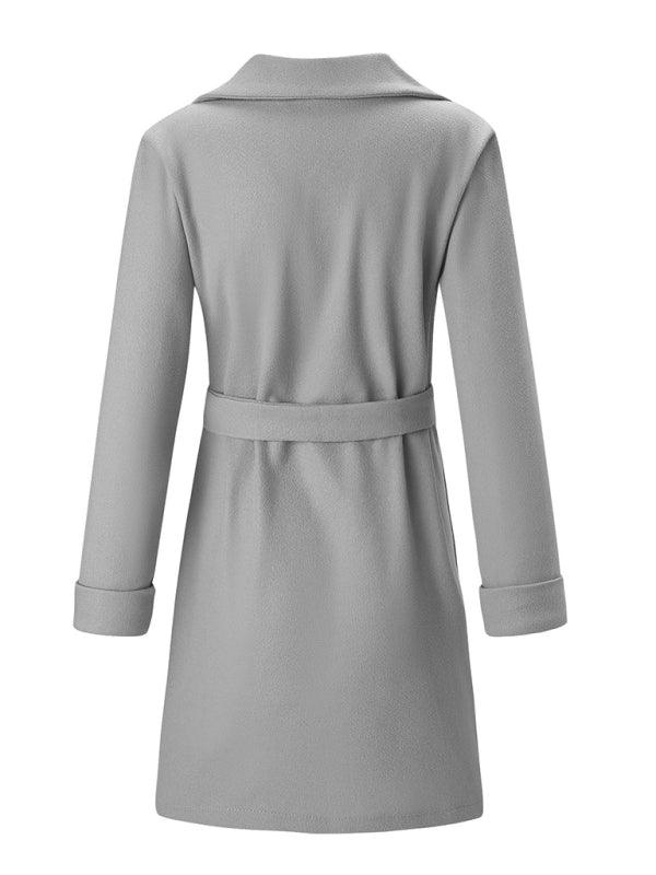 Casual Belted Women Wrap Coat-women-coat-LeStyleParfait