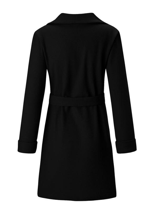 Casual Belted Women Wrap Coat-women-coat-LeStyleParfait