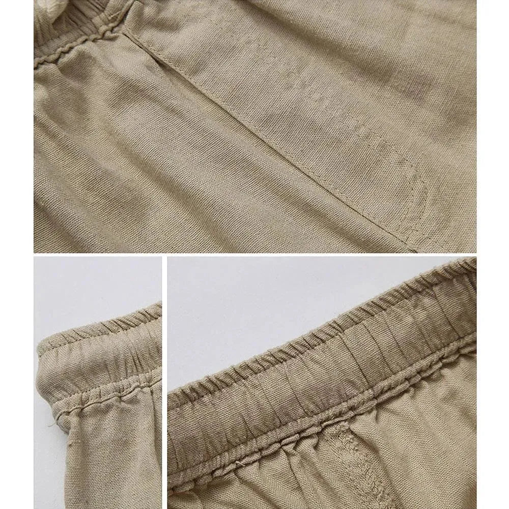 Casual Loose Linen Trousers For Men - Linen Pants - LeStyleParfait