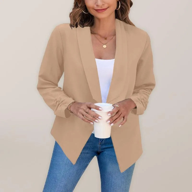 Casual Slim Fit V-Neck Women's Blazer - Suit Jacket - LeStyleParfait