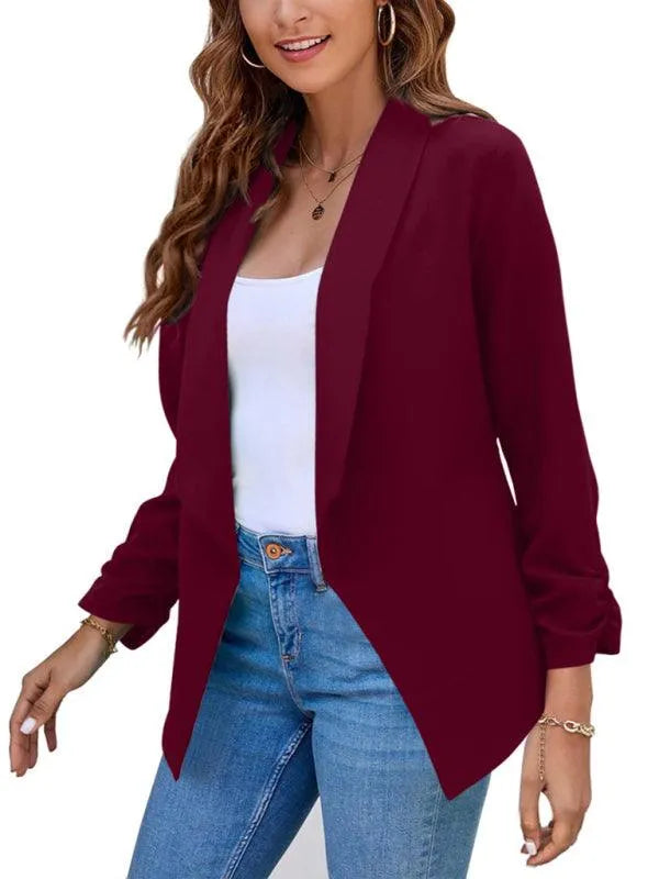 Casual Slim Fit V-Neck Women's Blazer - Suit Jacket - LeStyleParfait