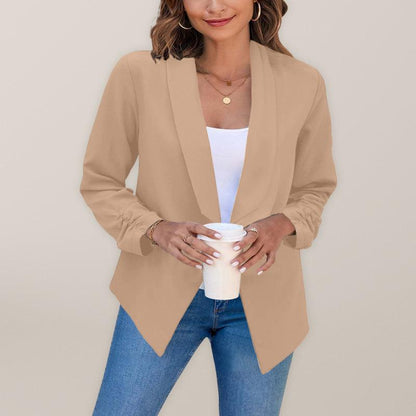 Casual Slim Fit V-Neck Women's Blazer-Suit Jacket-LeStyleParfait