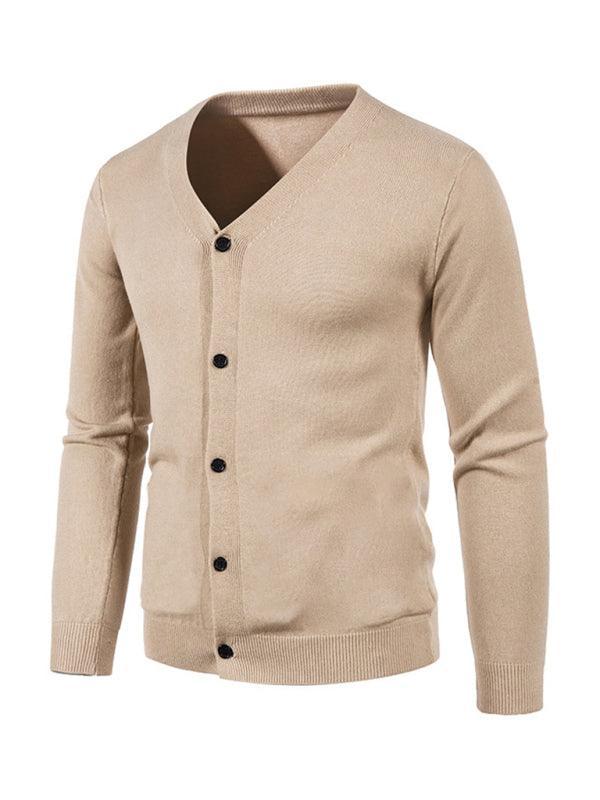 Casual Solid Men Cardigan Sweater - Cardigan Sweater - LeStyleParfait