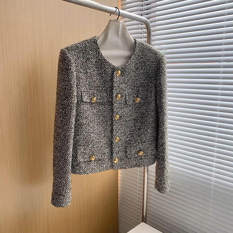 Chic Multipocket Women's Tweed Jacket - Tweed Blazer - LeStyleParfait