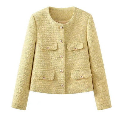 Chic Multipocket Women's Tweed Jacket - Tweed Blazer - LeStyleParfait