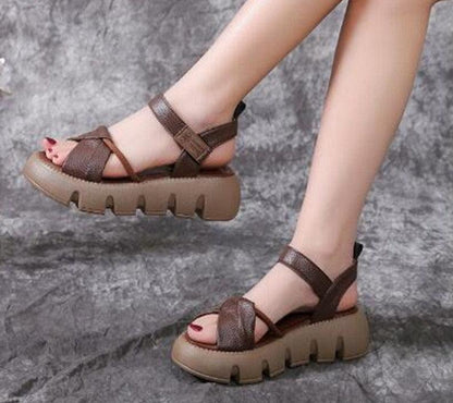 Chunky Heels Wedge Sandals - Wedge Shoes - LeStyleParfait