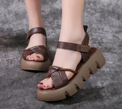 Chunky Heels Wedge Sandals - Wedge Shoes - LeStyleParfait