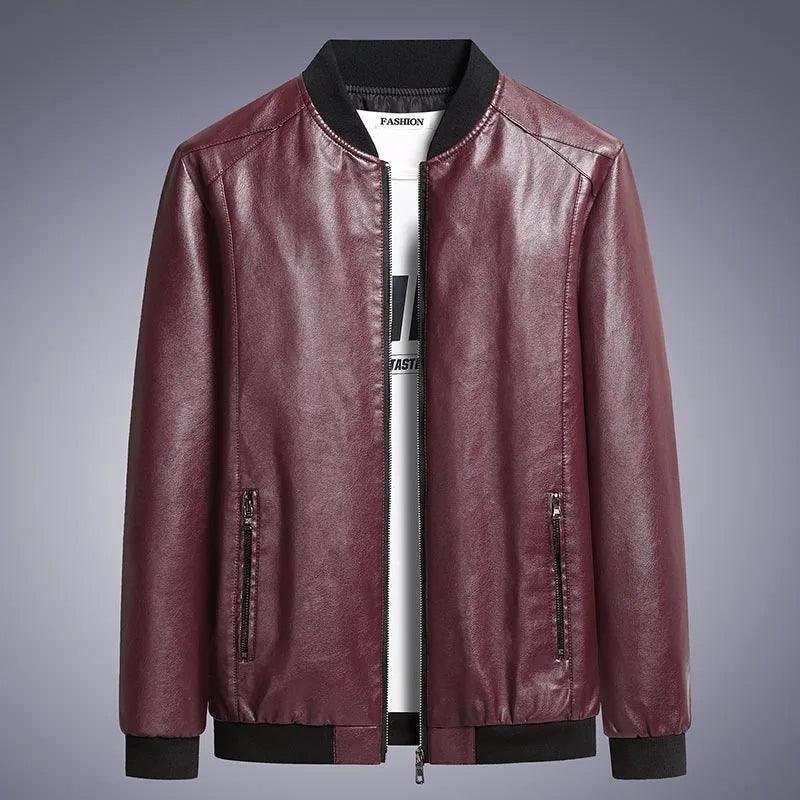 Classic Slim Fit Men Leather Jacket-Leather Jacket-LeStyleParfait