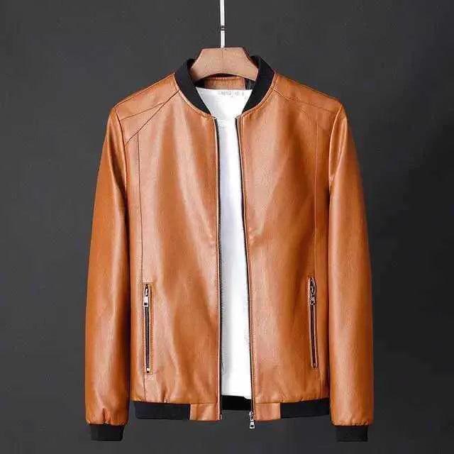 Classic Slim Fit Men Leather Jacket-Leather Jacket-LeStyleParfait