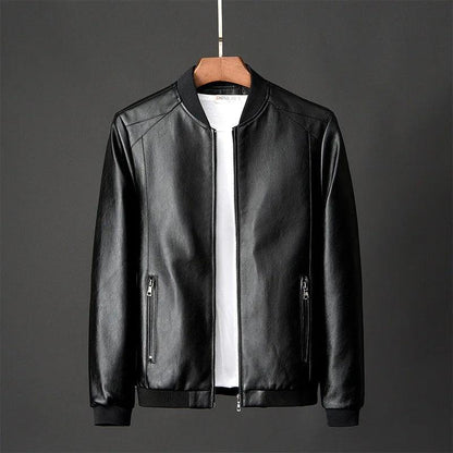 Classic Slim Fit Men Leather Jacket-Leather Jacket-LeStyleParfait