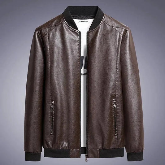 Classic Slim Fit Men Leather Jacket - Leather Jacket - LeStyleParfait