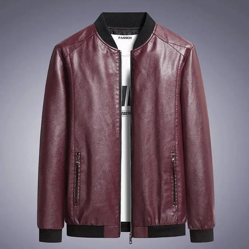 Classic Slim Fit Men Leather Jacket - Leather Jacket - LeStyleParfait