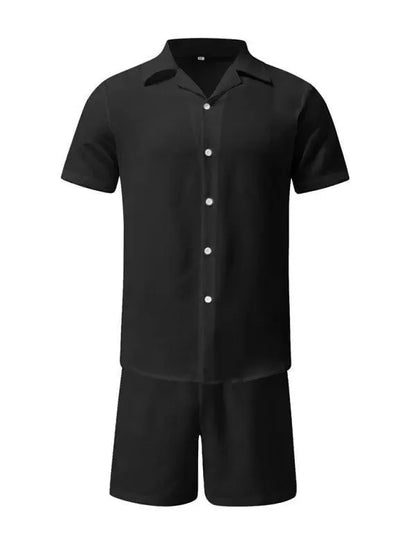 Cotton Short Sleeved Men Clothing Set - Clothing Set - LeStyleParfait