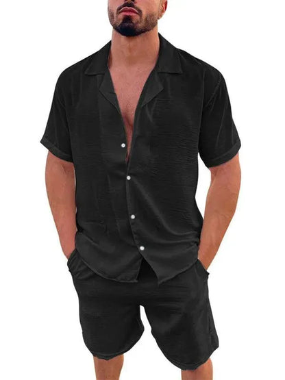 Cotton Short Sleeved Men Clothing Set - Clothing Set - LeStyleParfait