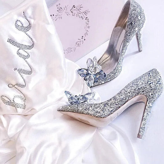 Crystal Rhinestone Wedding Pumps Shoes - Pumps Shoes - LeStyleParfait