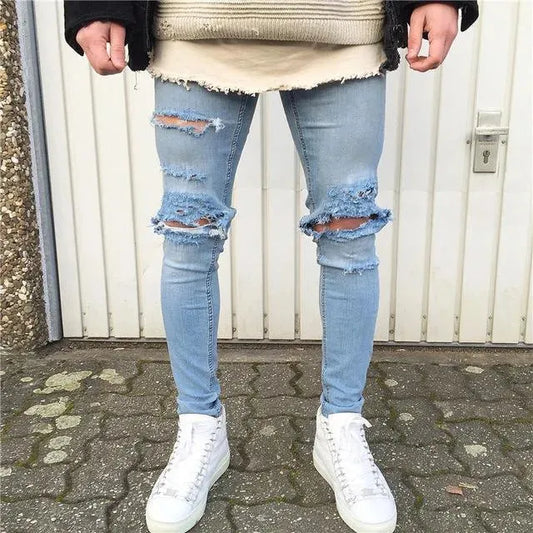 Distressed Denim Jeans Pants For Men - Men's Jeans - LeStyleParfait