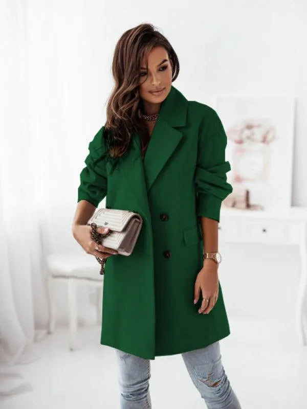 Double-Breasted Women's Trench Coat - Trench Coat - LeStyleParfait