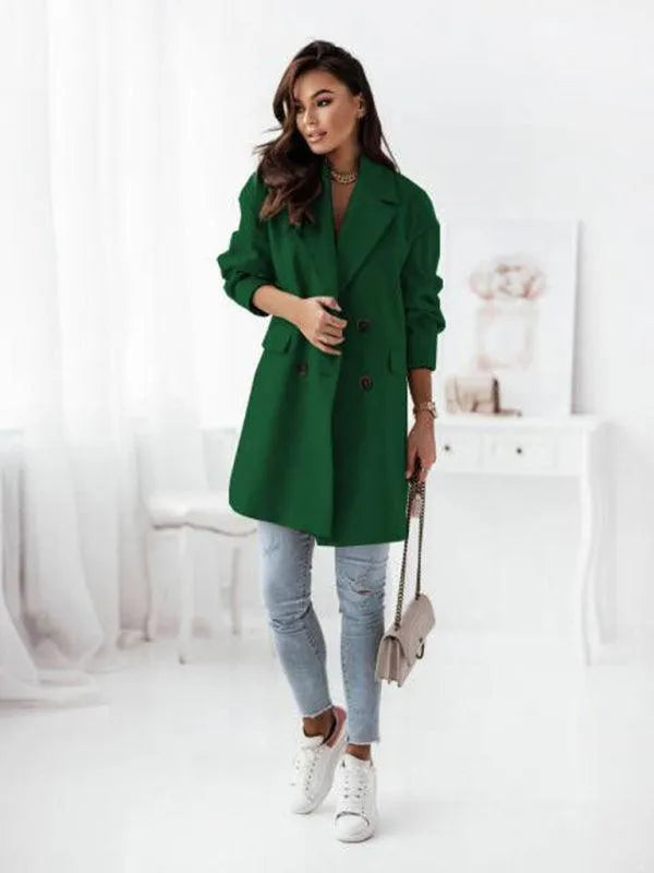 Double-Breasted Women's Trench Coat - Trench Coat - LeStyleParfait